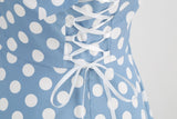 Women Retro Polka Dot Dresses Vintage 1950s Halter Cocktail Prom Rockabilly Dresses