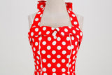 Women Retro Polka Dot Dresses Vintage 1950s Halter Cocktail Prom Rockabilly Dresses