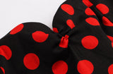Women Sleeveless Summer Swing Casual Vintage Polka Dot Dress