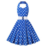 Women Sleeveless Summer Swing Casual Vintage Polka Dot Dress