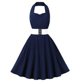 Women Sleeveless Summer Swing Casual Vintage Polka Dot Dress