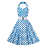 Women Sleeveless Summer Swing Casual Vintage Polka Dot Dress
