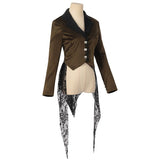 Women Steampunk Jacket Victorian Medieval Renaissance Pirate Gothic Tailcoat