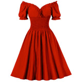 Women Summer Floral Ruffle Party Gothic Vintage Dresses