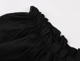 Women Summer Floral Ruffle Party Gothic Vintage Black Dresses