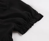 Women Summer Floral Ruffle Party Gothic Vintage Black Dresses