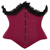 Women Underbust Corset Top Bustier Lace up Boned Gothic Waist Trainer Fashion Plus Size