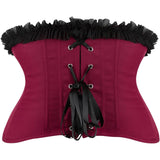 Women Underbust Corset Top Bustier Lace up Boned Gothic Waist Trainer Fashion Plus Size