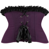 Women Underbust Corset Top Bustier Lace up Boned Gothic Waist Trainer Fashion Plus Size