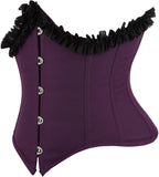 Women Underbust Corset Top Bustier Lace up Boned Gothic Waist Trainer Fashion Plus Size