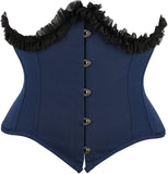 Women Underbust Corset Top Bustier Lace up Boned Gothic Waist Trainer Fashion Plus Size