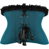 Women Underbust Corset Top Bustier Lace up Boned Gothic Waist Trainer Fashion Plus Size