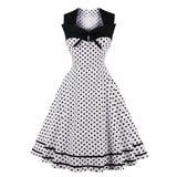 Women Vintage 1950s Rockabilly Polka Dot Retro Dresses