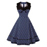 Women Vintage 1950s Rockabilly Polka Dot Retro Dresses