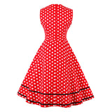 Women Vintage 1950s Rockabilly Polka Dot Retro Dresses