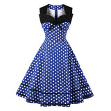 Women Vintage 1950s Rockabilly Polka Dot Retro Dresses