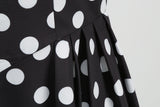 Women Vintage 50s 1950s Dress Square Neck A-line Polka Dot Rockabilly Swing Evening Party Cocktail Dresses