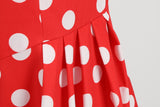 Women Vintage 50s 1950s Dress Square Neck A-line Polka Dot Rockabilly Swing Evening Party Cocktail Dresses