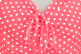 Women Vintage Pink Polka Dot 1950s Rockabilly Audrey Dress Retro Cocktail Swing Dress