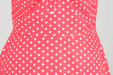 Women Vintage Pink Polka Dot 1950s Rockabilly Audrey Dress Retro Cocktail Swing Dress