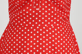 Women Vintage Pink Polka Dot 1950s Rockabilly Audrey Dress Retro Cocktail Swing Dress