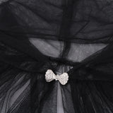 Women Wedding Tulle Cape Hooded Elf Cloak Bridal Dress Robe with Long Train