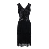 Women's 1920s Flapper Chest Pendant Art Deco Cocktail Fringe Dresses