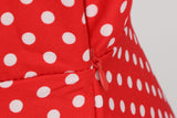 Women's 1950s Retro Rockabilly Polka Dot Casual Dress Vintage Style Prom Dress