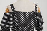 Women's 1950s Retro Rockabilly Polka Dot Casual Dress Vintage Style Prom Dress