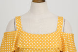 Women's 1950s Retro Rockabilly Polka Dot Casual Dress Vintage Style Prom Dress