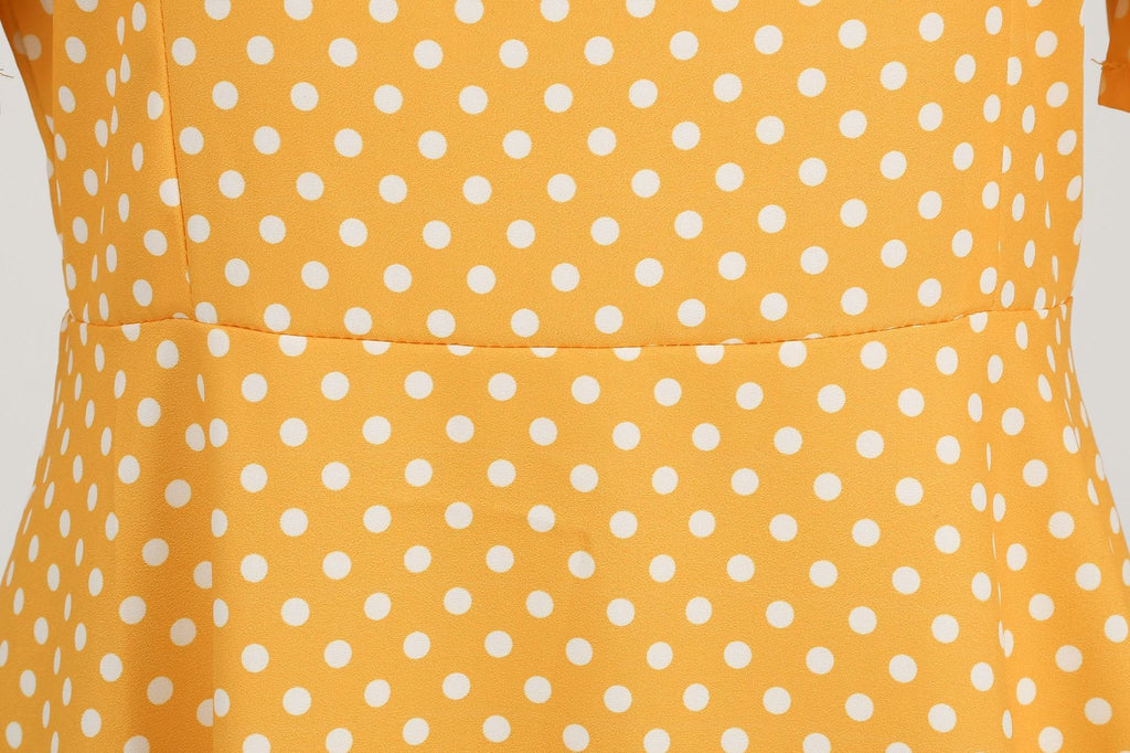 Women's 1950s Retro Rockabilly Polka Dot Casual Dress Vintage Style Prom Dress