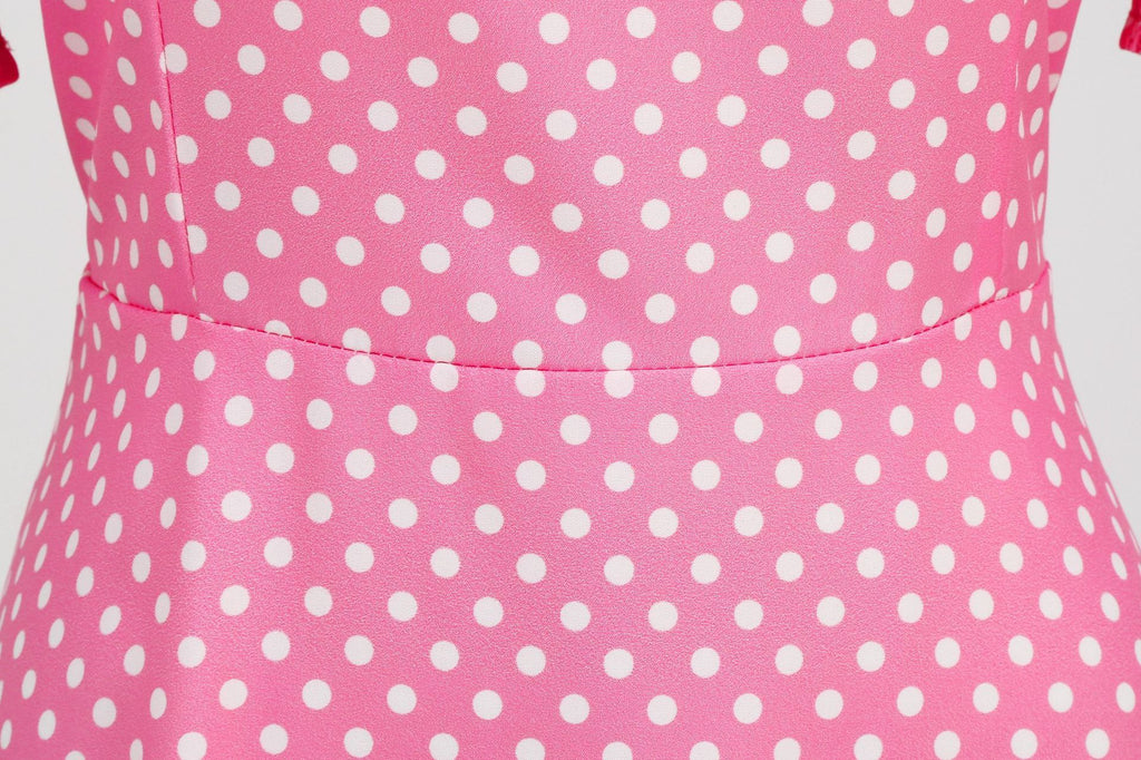 Women's 1950s Retro Rockabilly Polka Dot Casual Dress Vintage Style Prom Dress
