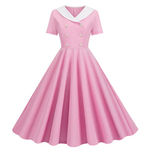 Women's 1950s Vintage Audrey Hepburn Style Cocktail Swing Halloween Dresses