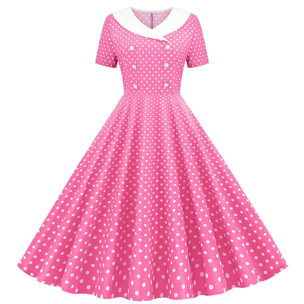 Women's 1950s Vintage Audrey Hepburn Style Cocktail Swing Halloween Dresses
