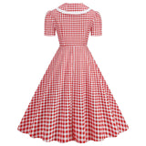 Women's 1950s Vintage Audrey Hepburn Style Peter Pan Collar Cocktail Swing Dresses