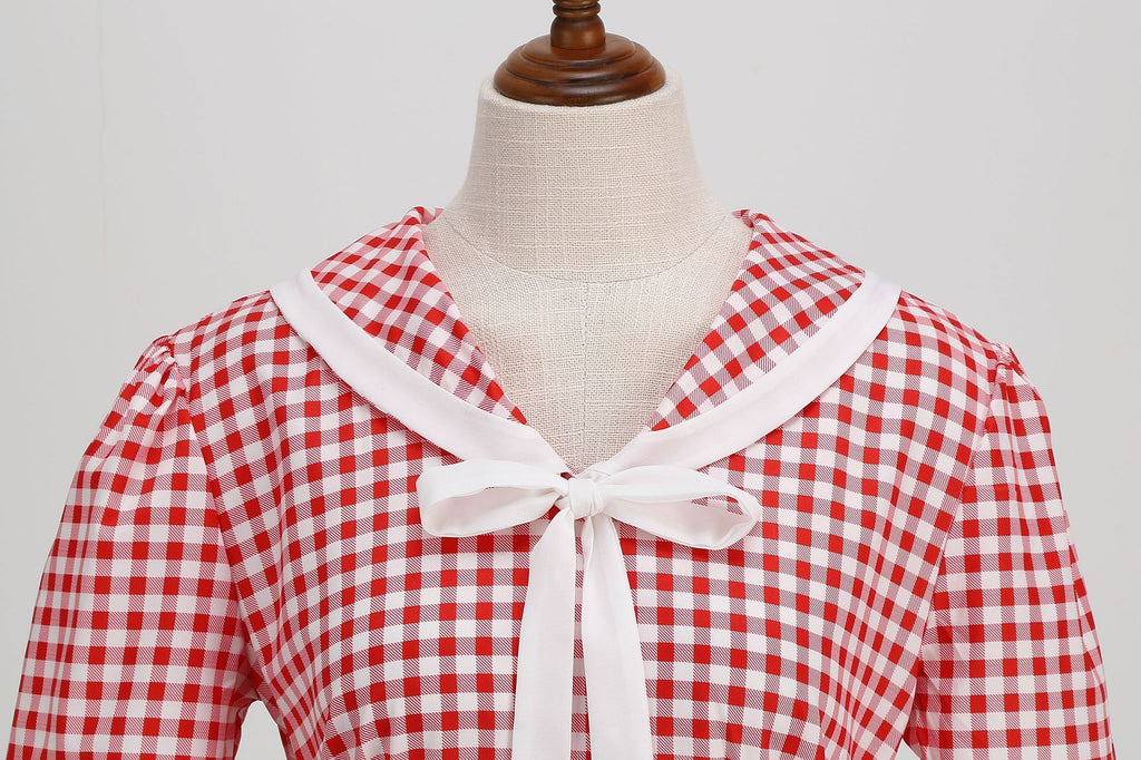 Women's 1950s Vintage Audrey Hepburn Style Peter Pan Collar Cocktail Swing Dresses