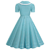 Women's 1950s Vintage Audrey Hepburn Style Peter Pan Collar Cocktail Swing Dresses