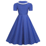 Women's 1950s Vintage Audrey Hepburn Style Peter Pan Collar Cocktail Swing Dresses
