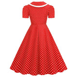 Women's 1950s Vintage Audrey Hepburn Style Peter Pan Collar Cocktail Swing Dresses