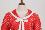 Women's 1950s Vintage Audrey Hepburn Style Peter Pan Collar Cocktail Swing Dresses
