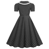Women's 1950s Vintage Audrey Hepburn Style Peter Pan Collar Cocktail Swing Dresses