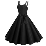 Women's 50s 60s A Line Rockabilly Dress Vintage Swing Party Dress