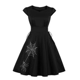 Women's 50s Vintage Halloween Retro Rockabilly Swing Dress