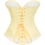Women's Beautiful Classic Corset Top Satin Overbust Lace Up Waist Trainer