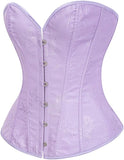 Women's Beautiful Classic Corset Top Satin Overbust Lace Up Waist Trainer
