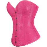 Women's Beautiful Classic Corset Top Satin Overbust Lace Up Waist Trainer