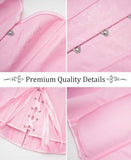 Women's Beautiful Classic Corset Top Satin Overbust Lace Up Waist Trainer