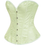 Women's Beautiful Classic Corset Top Satin Overbust Lace Up Waist Trainer