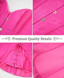 Women's Beautiful Classic Corset Top Satin Overbust Lace Up Waist Trainer