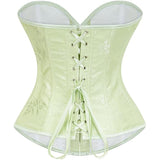 Women's Beautiful Classic Corset Top Satin Overbust Lace Up Waist Trainer